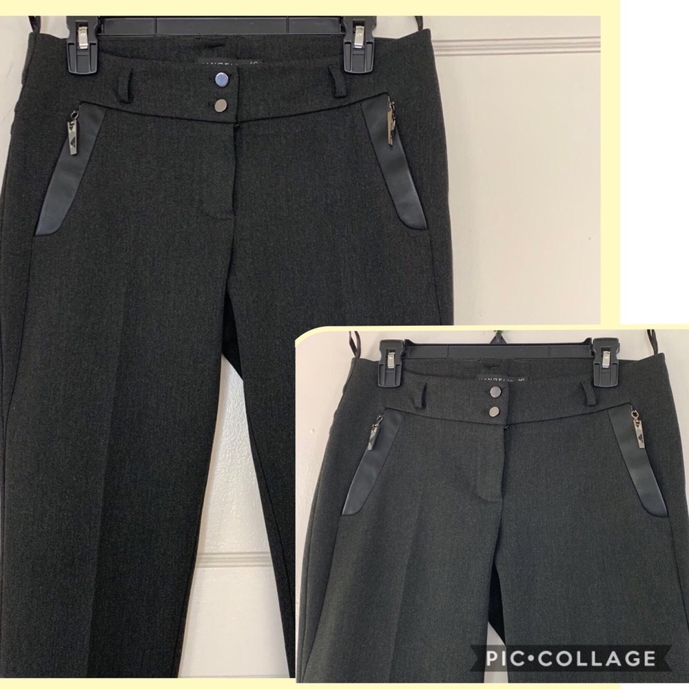 VANGELIZA Women‎ Stretch Wool Dark Gray Pants